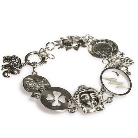 Armband „Erinnerungen“ aus Silber mit individuellen Symbolen