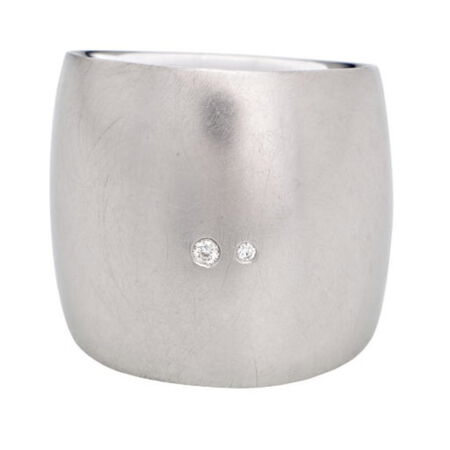 Ring „Basic“ in Silber mit 2 Brillanten